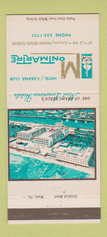 Matchbook Cover - Montmartre Hotel Cabana Club Miami Beach FL 30 Strike