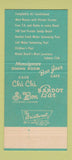 Matchbook Cover - Montmartre Hotel Cabana Club Miami Beach FL 30 Strike