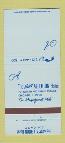 Matchbook Cover - New Allerton Hotel Chicago IL 30 Strike