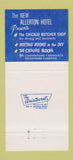 Matchbook Cover - New Allerton Hotel Chicago IL 30 Strike