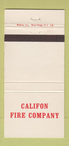 Matchbook Cover - Califon Fire Company 30 Strike