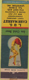 Matchbook Cover - L and G Cash Market Lewiston ME