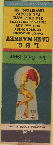 Matchbook Cover - L and G Cash Market Lewiston ME
