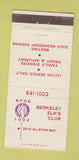 Matchbook Cover - Elks Lodge Berkeley CA 30 Strike