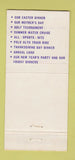Matchbook Cover - Elks Lodge Berkeley CA 30 Strike