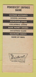 Matchbook Cover - Penobscot Savings Bank Bangor ME 30 Strike