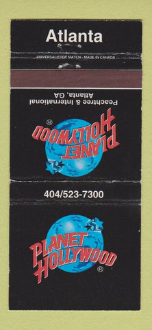 Matchbook Cover - Planet Hollywood Atlanta GA 30 Strike