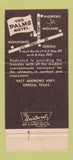 Matchbook Cover - The Palms Motel Odessa TX 30 Strike
