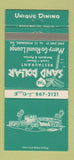 Matchbook Cover - Sand Dollar Restaurant St Petersburg FL 30 Strike