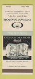 Matchbook Cover - Ocean Manor Hotel Fort Lauderdale FL 30 Strike