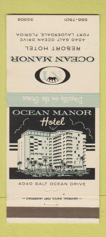Matchbook Cover - Ocean Manor Hotel Fort Lauderdale FL 30 Strike