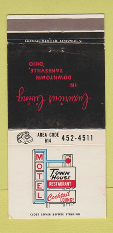 Matchbook Cover - Town House Motel Zanesville OH WEAR 30 Strike