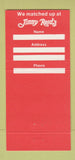 Matchbook Cover - Jimmy Reid's Restaurant Ramsey NJ 30 Strike