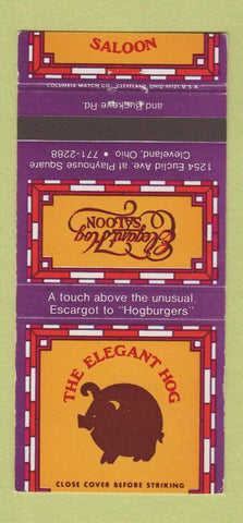Matchbook Cover - The Elegant Hog Saloon Cleveland OH 30 Strike