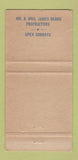 Matchbook Cover - Dubner's Restaurant Baltimore MD WORN 30 Strike