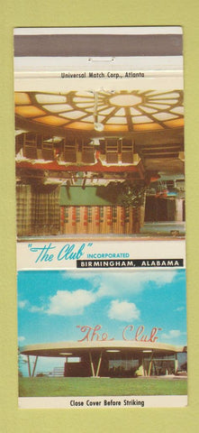Matchbook Cover - The Club Birmingham AL 30 Strike