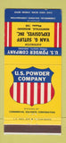 Matchbook Cover - US Powder Van Sutliff Explosives Huntsville MO 30 Strike