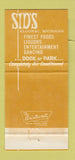 Matchbook Cover - Sid's Restaurant Algonac MI 30 Strike