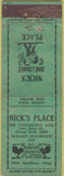 Matchbook Cover - Nick's Place St Paul MN? 30's CREASES green