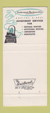 Matchbook Cover - Underwood Neuhaus Investments Houston TX 30 Strike