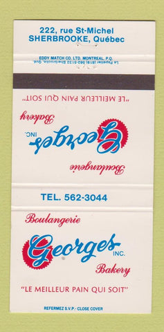 Matchbook Cover - Georges Bakery Sherbrooke QC 30 Strike