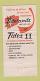 Matchbook Cover - Tidelands Motor Inns Houston TX 30 Strike