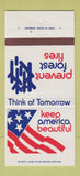 Matchbook Cover - Keep America Beautiful Prevent Forest Fires 30 Strike