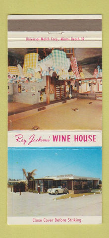 Matchbook Cover - Ray Jackson's Wine House St Petersburg FL 30 Strike