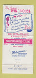 Matchbook Cover - Ray Jackson's Wine House St Petersburg FL 30 Strike