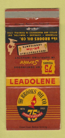 Matchbook Cover - The Brook sOil Company Pittsburgh PA WORN 30 Strike