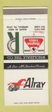 Matchbook Cover - Alray Tires Dayton Imperial PA SAMPLE 30 Strike
