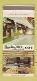 Matchbook Cover - Uncle Jim's Cafe Steak House Breckenridge MN WEAR 30 Strike