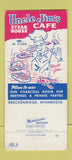 Matchbook Cover - Uncle Jim's Cafe Steak House Breckenridge MN WEAR 30 Strike