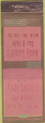 Matchbook Cover - Andy Lauer's Bar St Paul MN? STAMPED