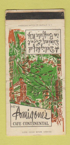 Matchbook Cover - Amigonne's Cafe Buffalo NY WORN 30 Strike