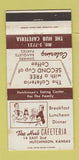 Matchbook Cover - Hub Cafeteria Hutchinson KS WEAR 30 Strike