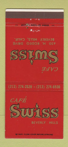 Matchbook Cover - Cafe Swiss Beverly Hills CA 30 Strike