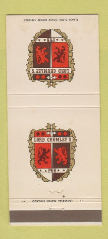 Matchbook Cover - Lord Chumley's Pub Jupiter FL 30 Strike