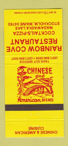 Matchbook Cover - Rainbow Cove Restaurant Chinese Stockholm ME 30 Strike
