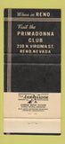 Matchbook Cover - Rainbow Club Monterey Club Gardena CA Poker WEAR 30 Strike