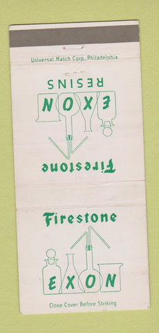 Matchbook Cover - Firestone Exon Resins Pottstown PA 30 Strike