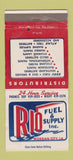Matchbook Cover - Rio Fuel and Supply Morgan City LA WEAR 30 Strike