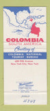Matchbook Cover - Colombia Tourism girlie New York City 30 Strike