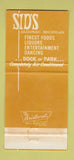 Matchbook Cover - Sid's Restaurant Algonac MI 30 Strike