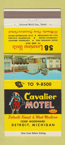 Matchbook Cover - Cavalier Motel Detroit MI 30 Strike