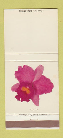 Matchbook Cover - Orchid Neill Greenhouses flowers Cleveland OH 30 Strike