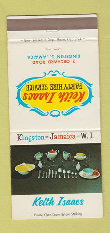 Matchbook Cover - Keith Isaacs Party Hire Service Kingston Jamaica 30 Strike