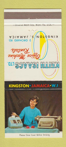 Matchbook Cover - Keith Isaacs Office Machine Rentals Kingston Jamaica 30 Strike