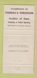Matchbook Cover - Happy St Patrick's Day Thomas Ferguson Auditor  30 Strike