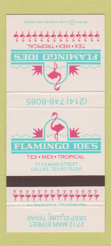 Matchbook Cover - Flamingo Joe's Mexican Food Dallas TX 30 Strike